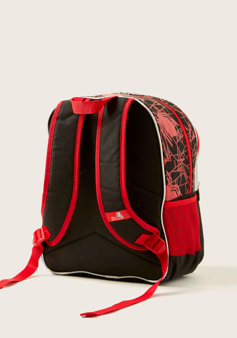 Spider-Man Print Backpack with Adjustable Straps - 16 inches-Backpacks-image-4