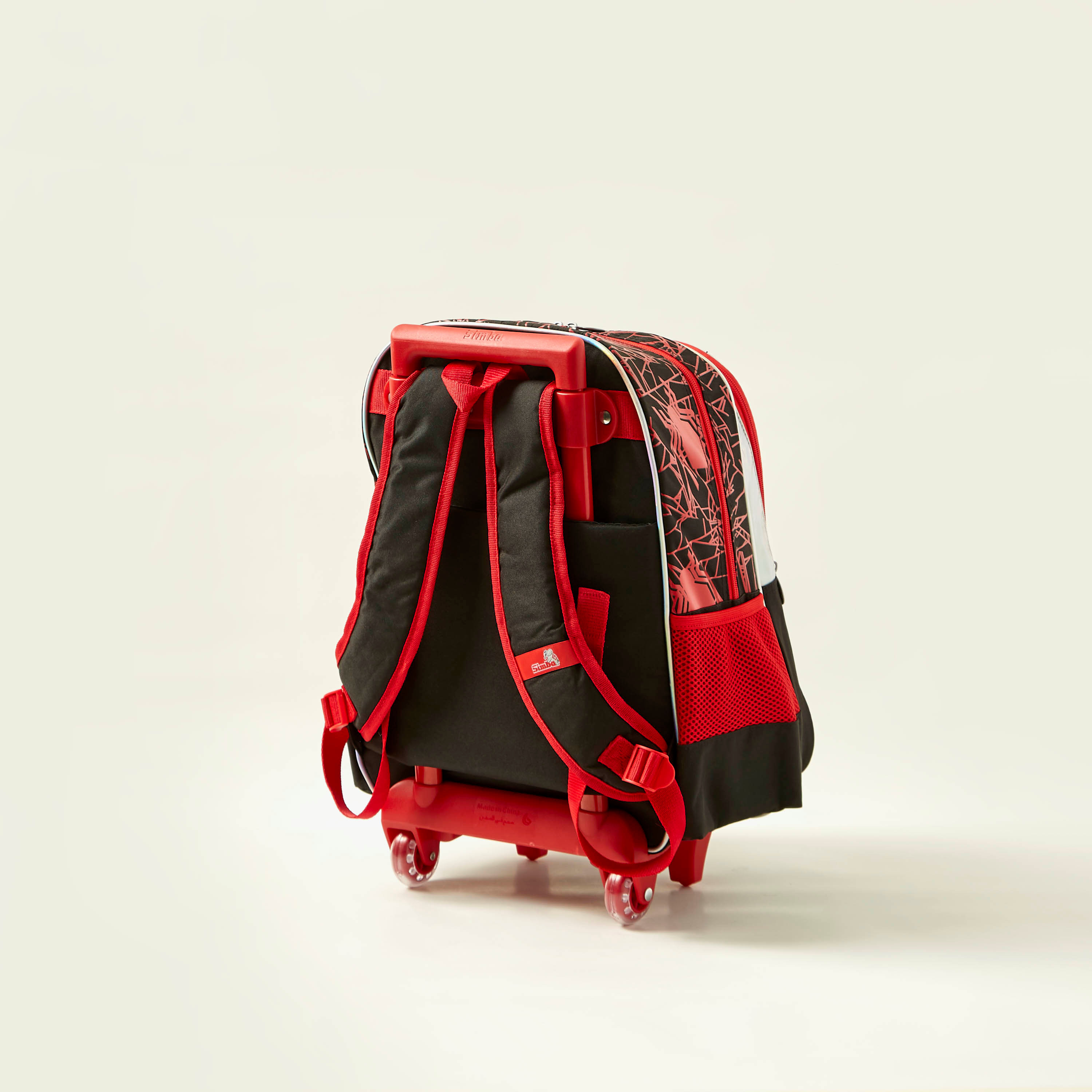 Spider-Man Print Trolley Backpack with Zip Closure - 16 inches-school-bagsandbackpacks-trolleybags-image-5