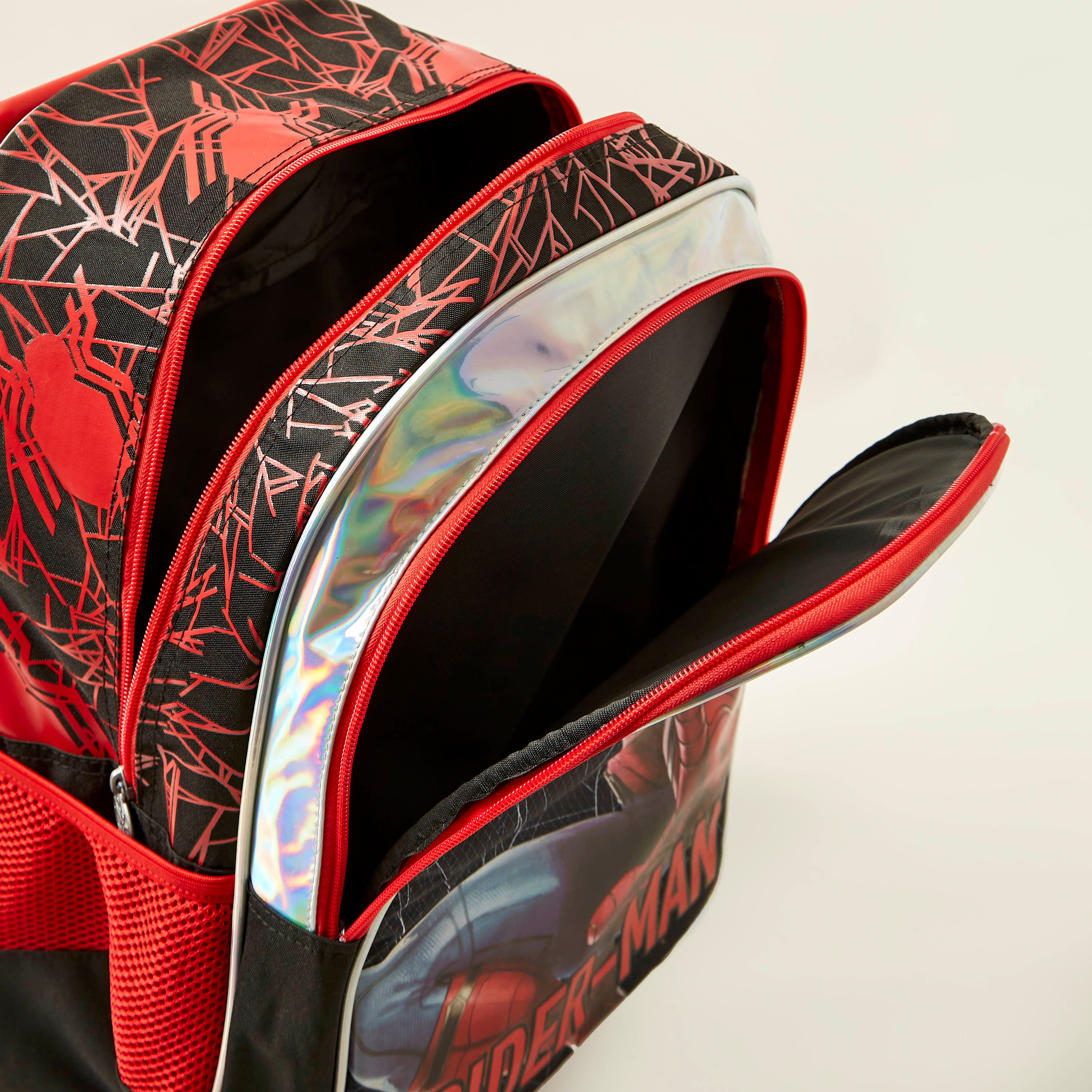 Spider-Man Print Trolley Backpack with Zip Closure - 16 inches-school-bagsandbackpacks-trolleybags-image-6