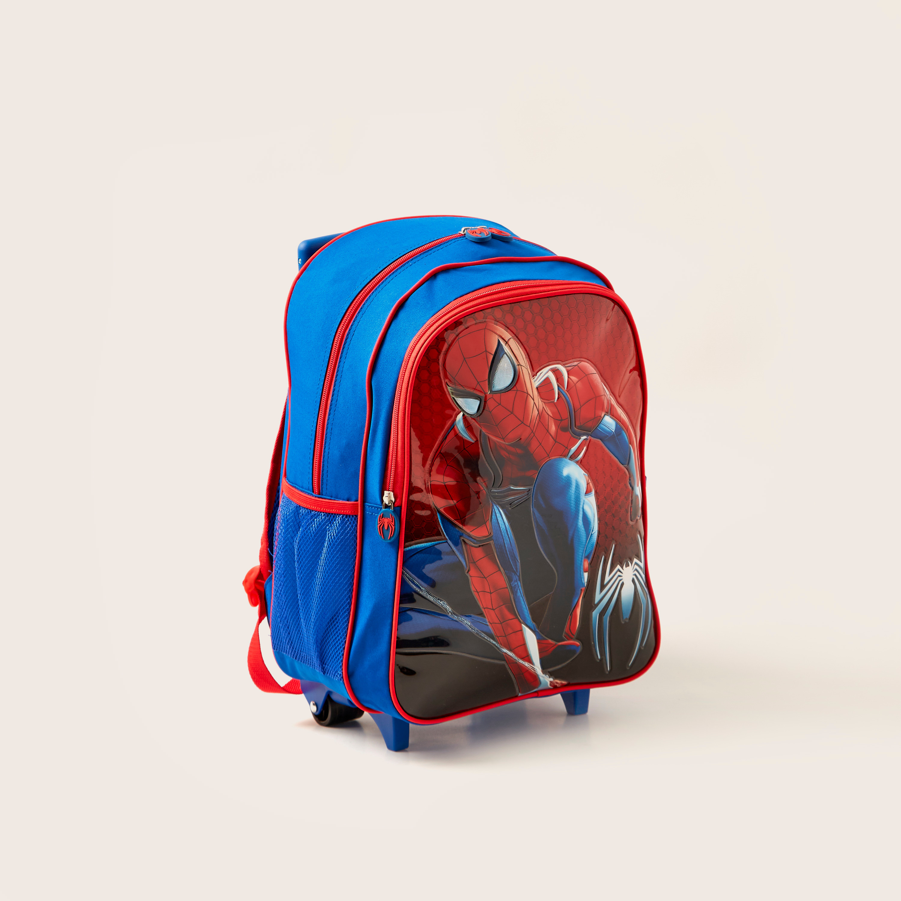 طقم شنطة ظهر بعجلات وطبعات سبايدر مان 5 قطع من ديزني-school-bagsandbackpacks-trolleybags-image-2