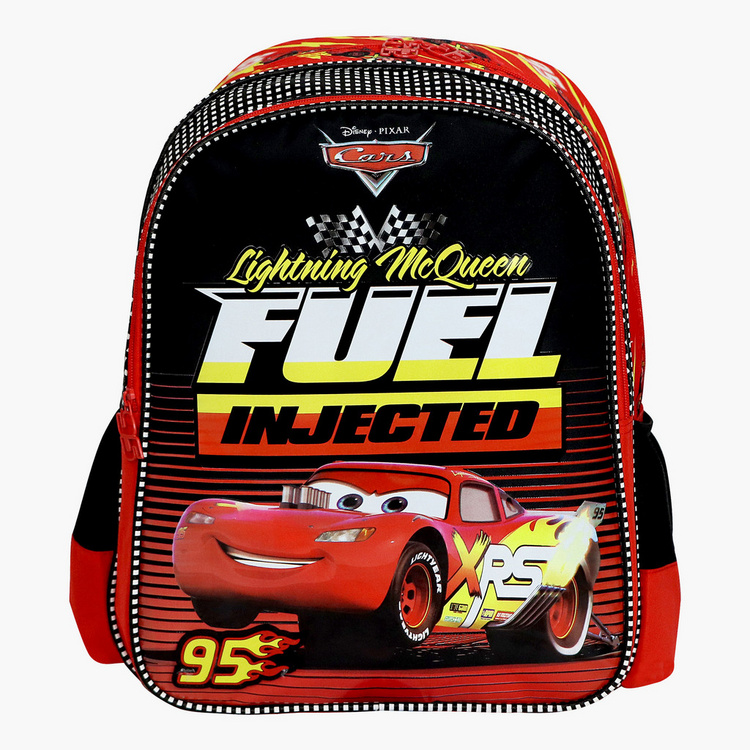 Disney Cars Fuel Injected Print Backpack with Zip Closure - 16 inches