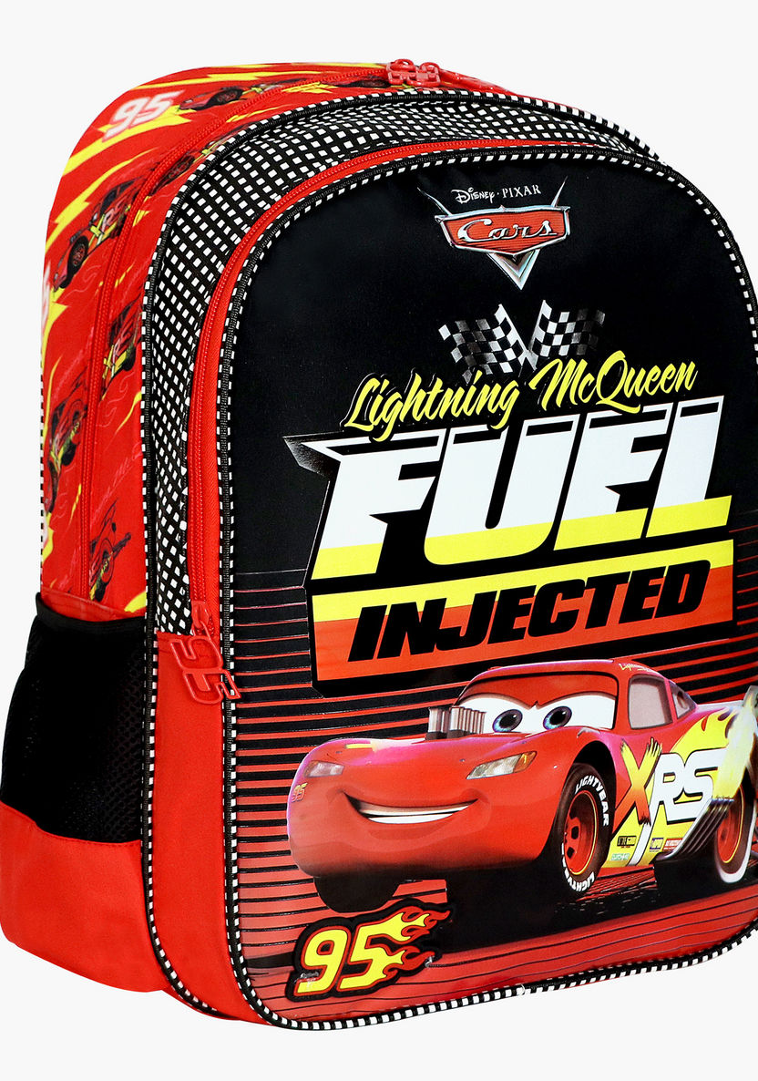 Disney Cars Fuel Injected Print Backpack with Zip Closure - 16 inches-Backpacks-image-1