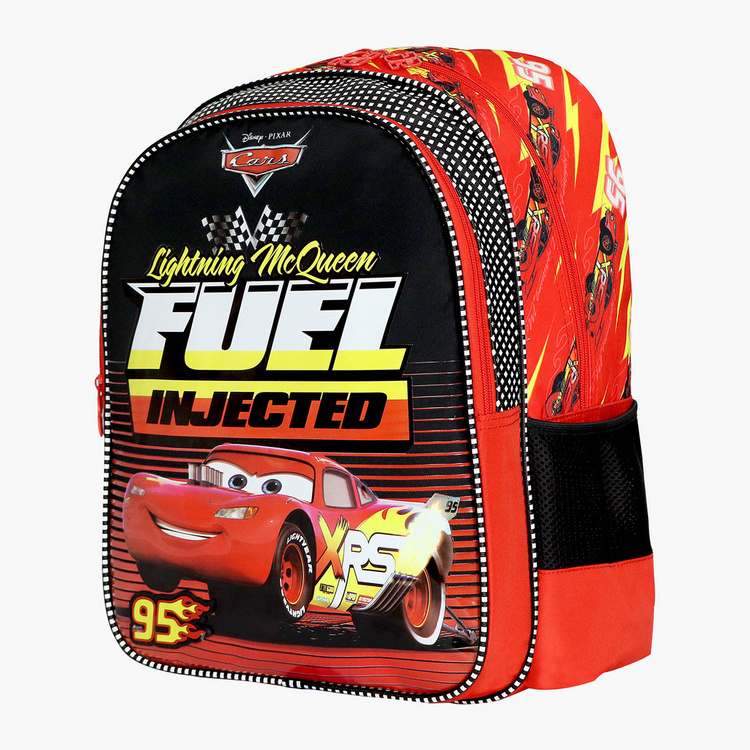Disney Cars Fuel Injected Print Backpack with Zip Closure - 16 inches