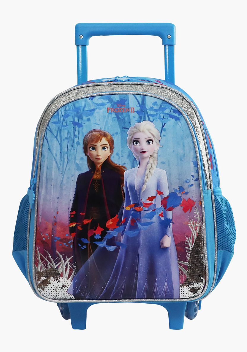 Disney Frozen Print Trolley Backpack with Adjustable Straps-Trolleys-image-0