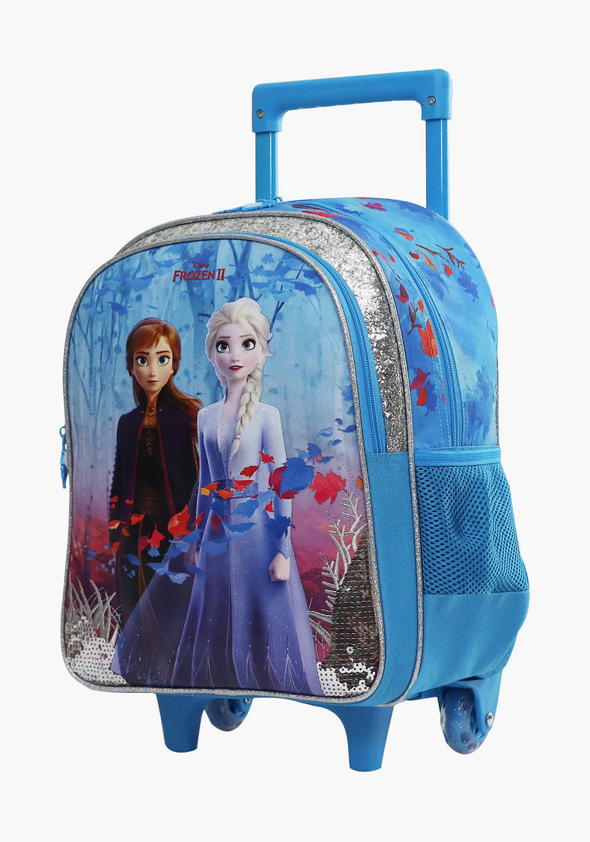 Disney Frozen Print Trolley Backpack with Adjustable Straps-Trolleys-image-2