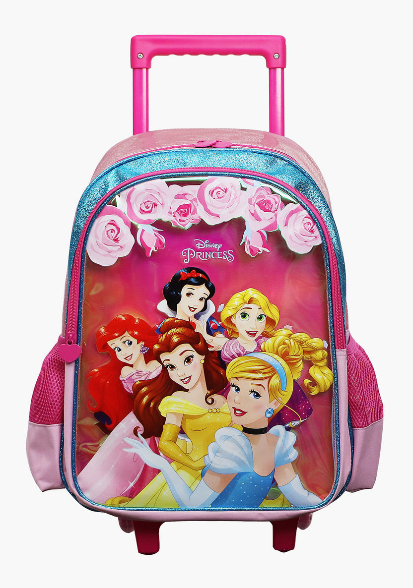 Disney Princess Print Trolley Backpack with Adjustable Straps-Trolleys-image-0
