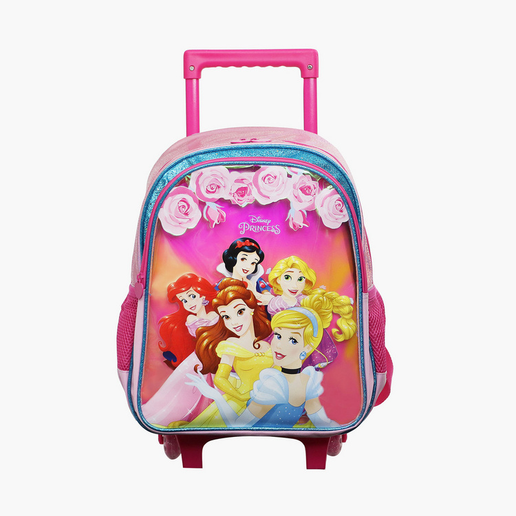 Disney Princess Print Trolley Backpack with Adjustable Straps