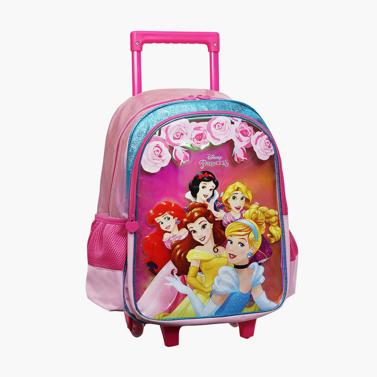 Disney Princess Print Trolley Backpack with Adjustable Straps