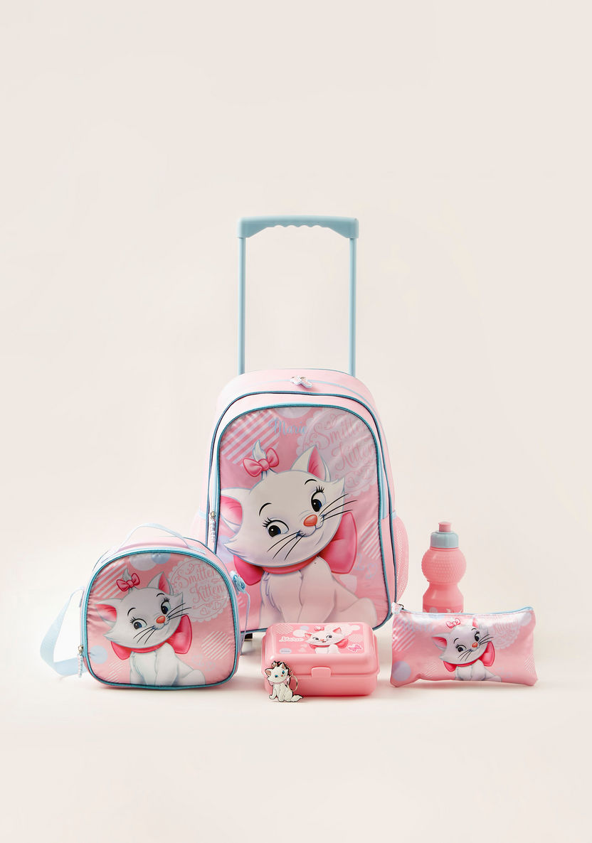 Disney Marie Print 5-Piece Trolley Backpack Set-School Sets-image-0