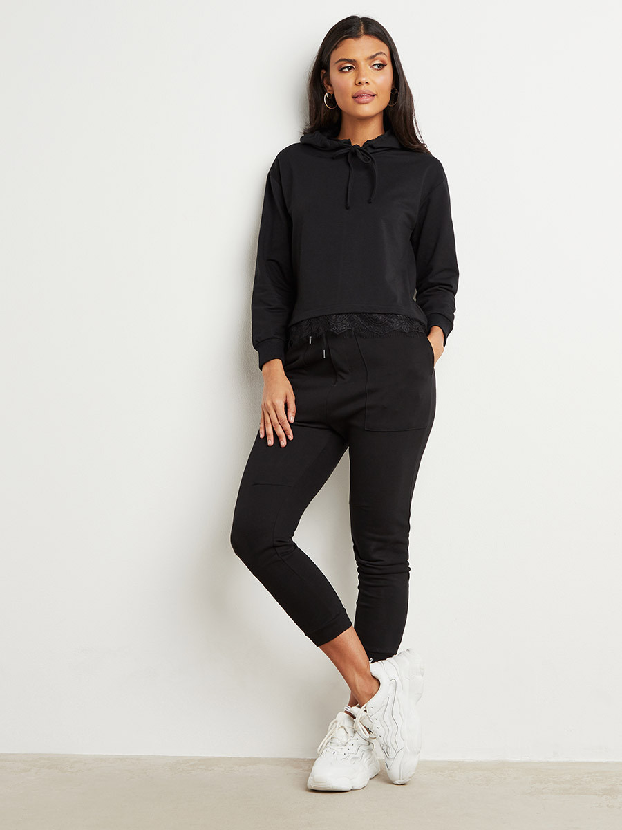 Styli Lace Trim Detail Long Sleeves Hoodie-women-clothing-hoodiesandsweatshirts-hoodies-image-3