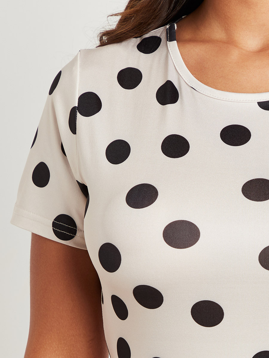 Styli Polka Dot Printed Short Sleeves A-Line Midi Dress-women-clothing-dresses-image-6
