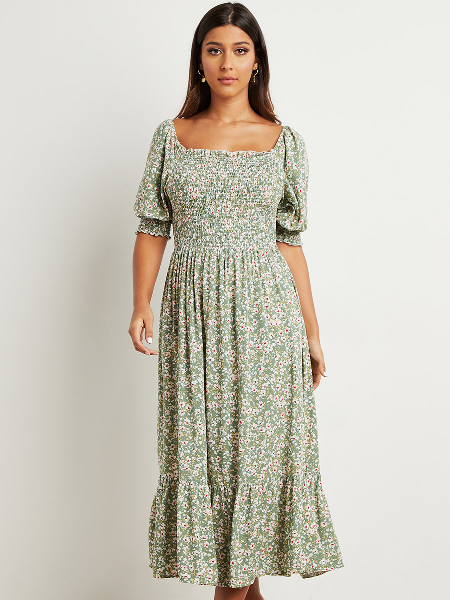 فستان طويل مطبوع من ستايلي-women-clothing-dresses-image-1