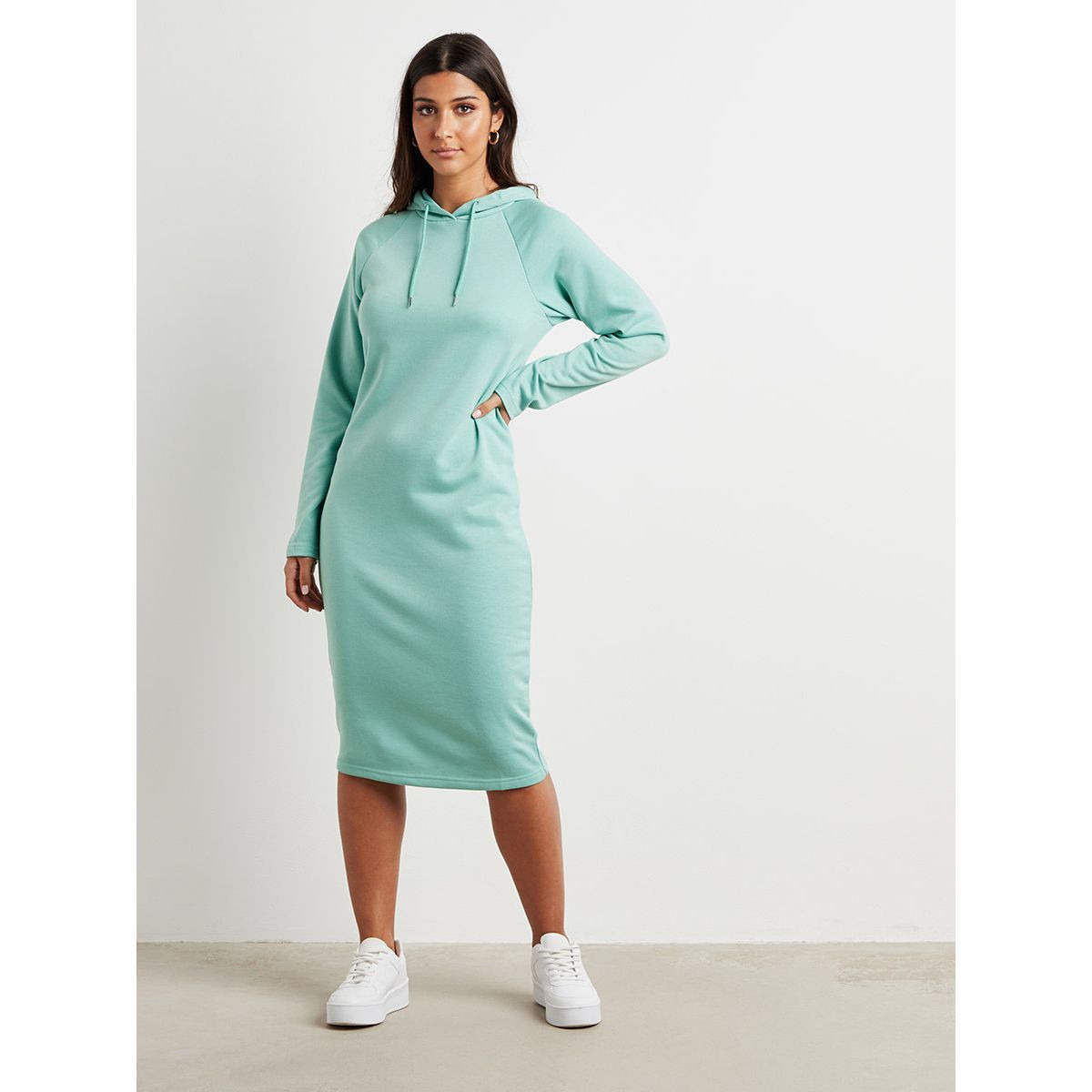 فستان ميدي بتصميم هودي من ستايلي-women-clothing-dresses-image-2