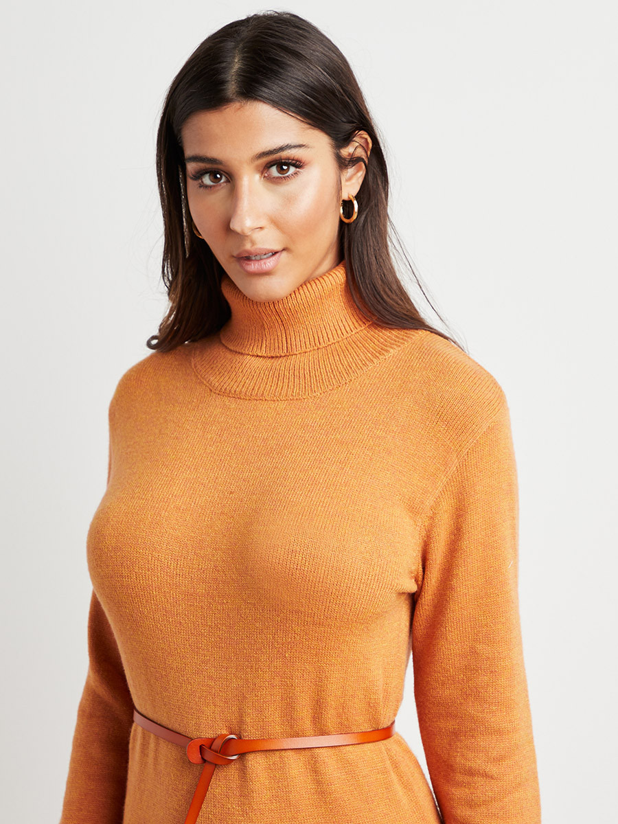 Styli Side Split Detail Roll Neck Jumper Midi Dress-women-clothing-dresses-image-2
