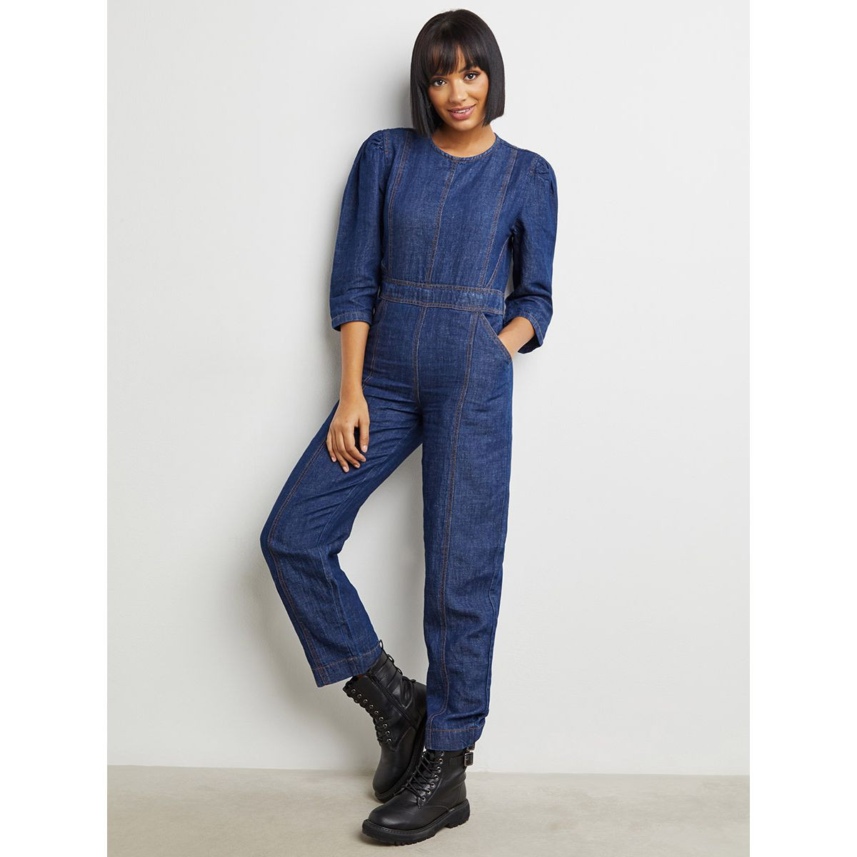 أفرول دنيم بتفاصيل خلفية من ستايلي-women-clothing-jumpsuits-image-1