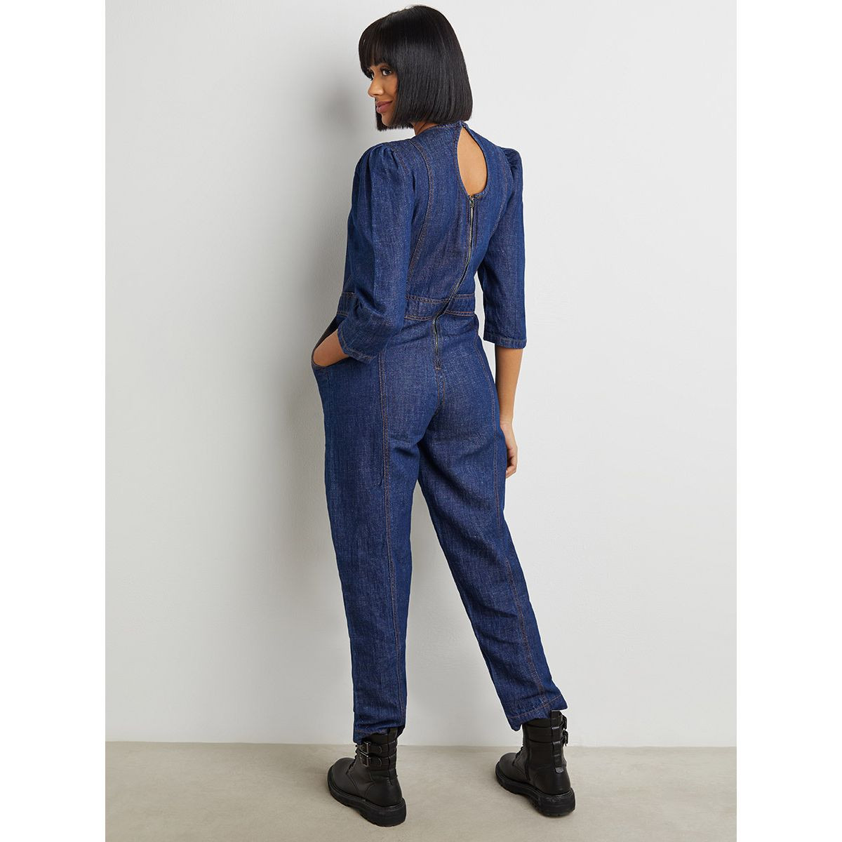 أفرول دنيم بتفاصيل خلفية من ستايلي-women-clothing-jumpsuits-image-3