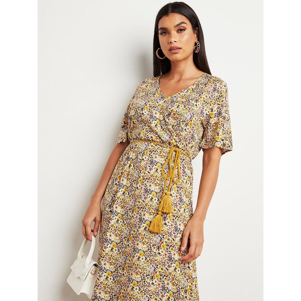 Styli All Over Printed V Neck Maxi Dress with Self Tie String Waist-women-clothing-dresses-image-5