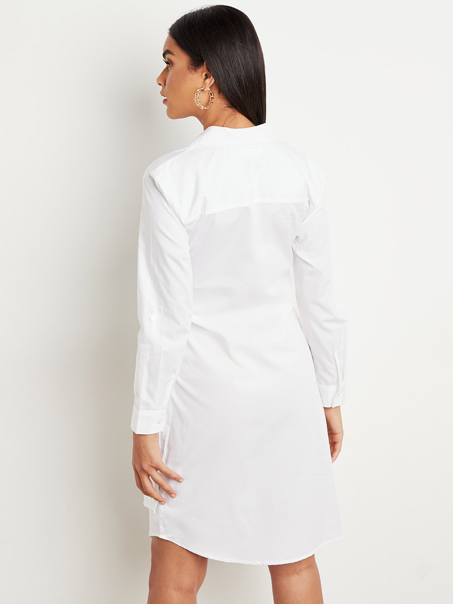 فستان قصير بتصميم قميص من ستايلي-women-clothing-dresses-image-2