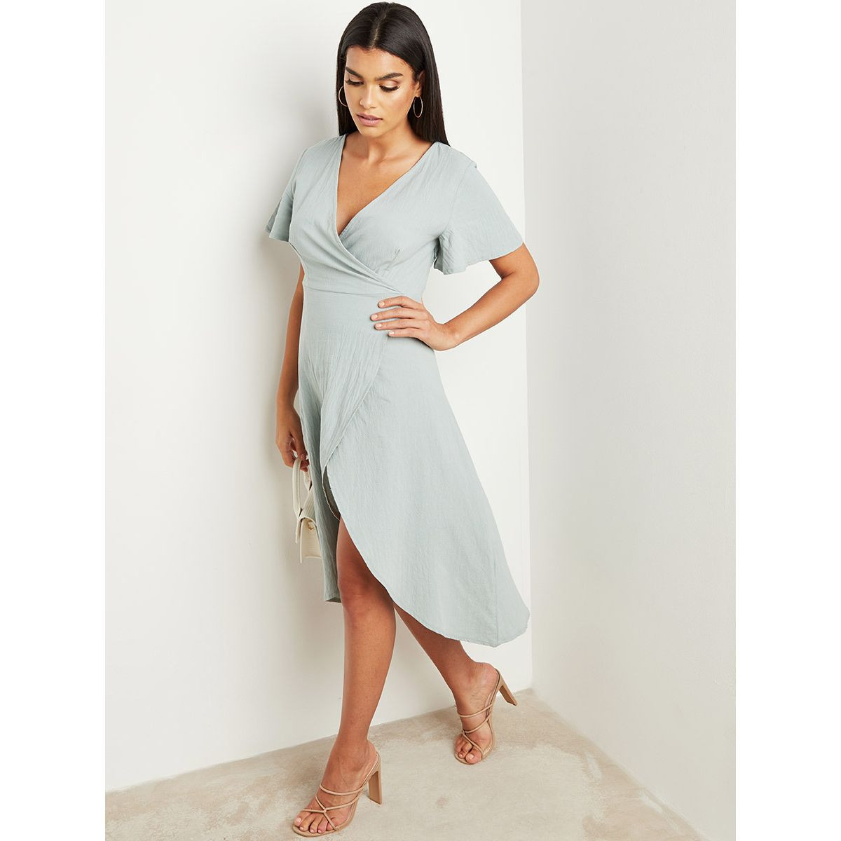 فستان ميدي بتصميم ملفوف من ستايلي-women-clothing-dresses-image-5