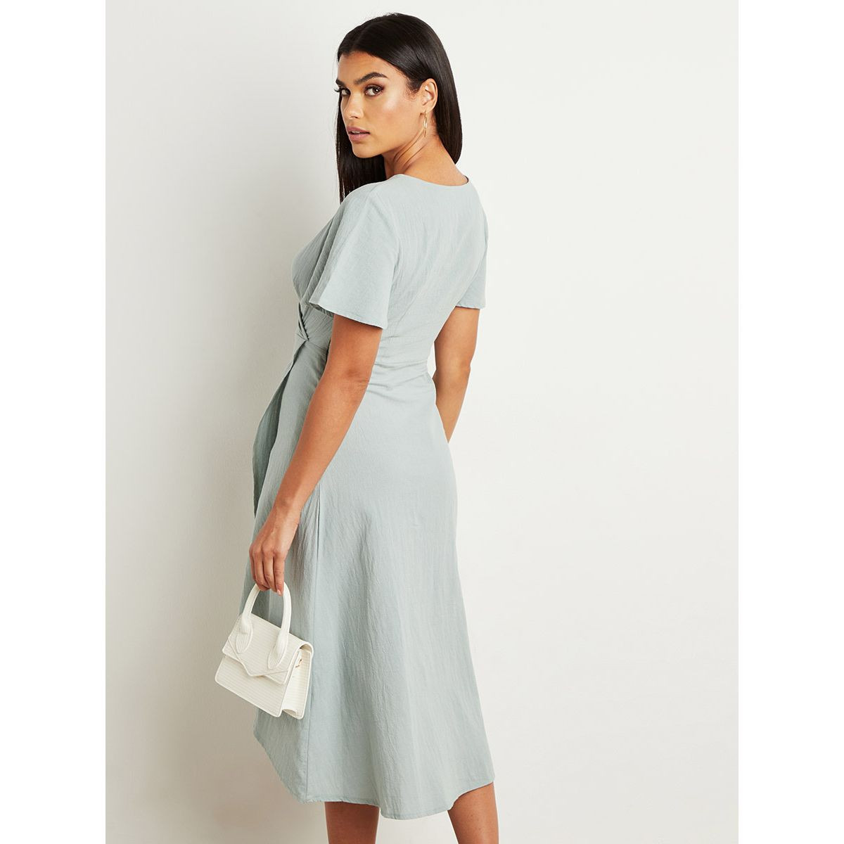 فستان ميدي بتصميم ملفوف من ستايلي-women-clothing-dresses-image-3