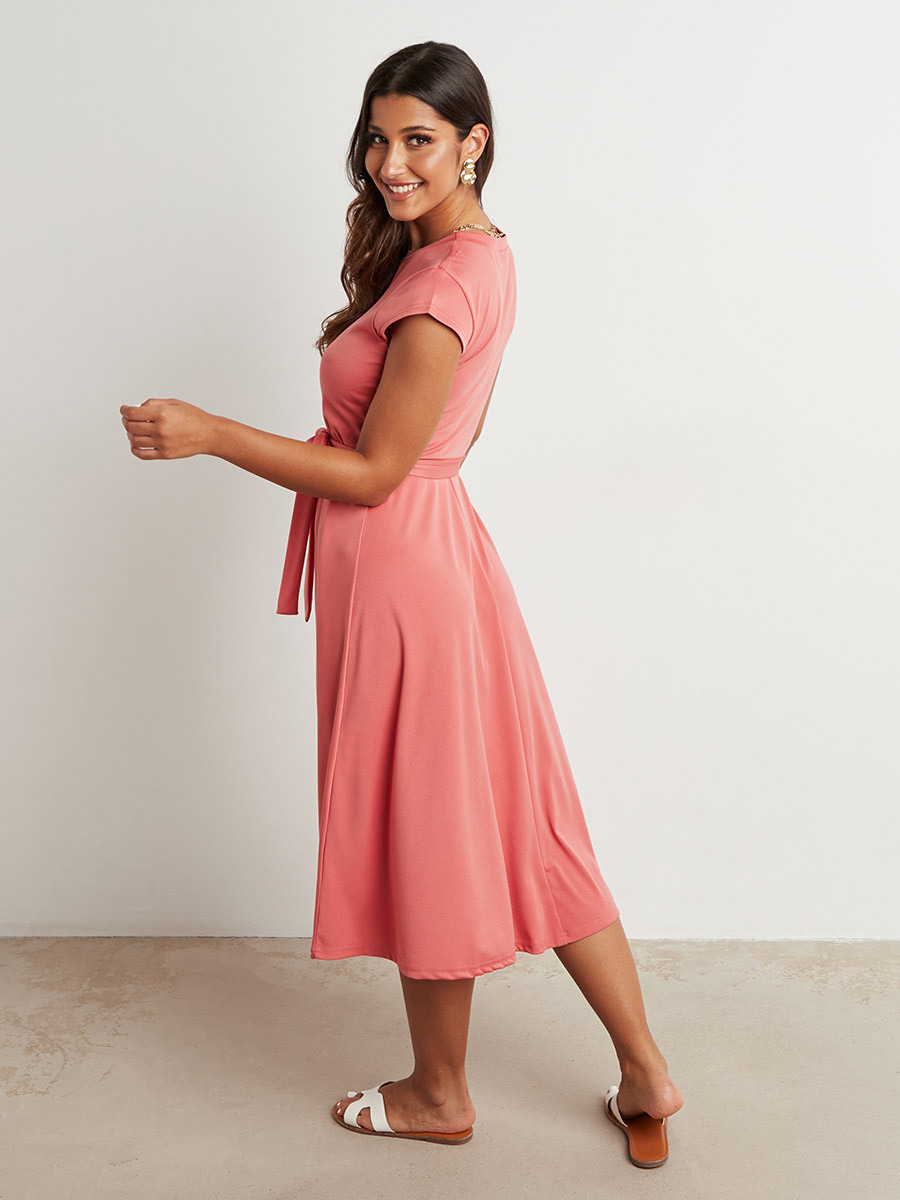 فستان ميدي سادة بلا أكمام من ستايلي-women-clothing-dresses-image-2