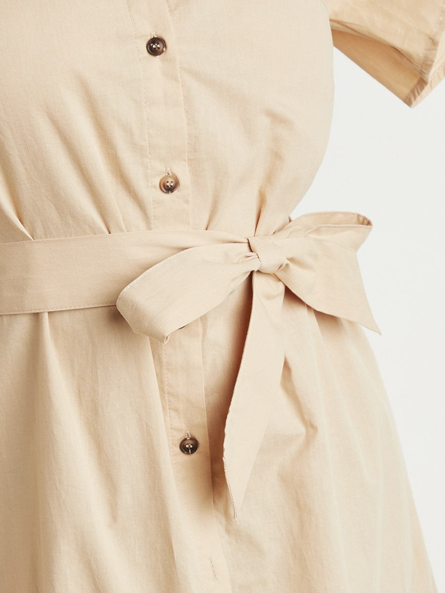 فستان طويل بحزام بتصميم قميص من ستايلي-women-clothing-dresses-image-3