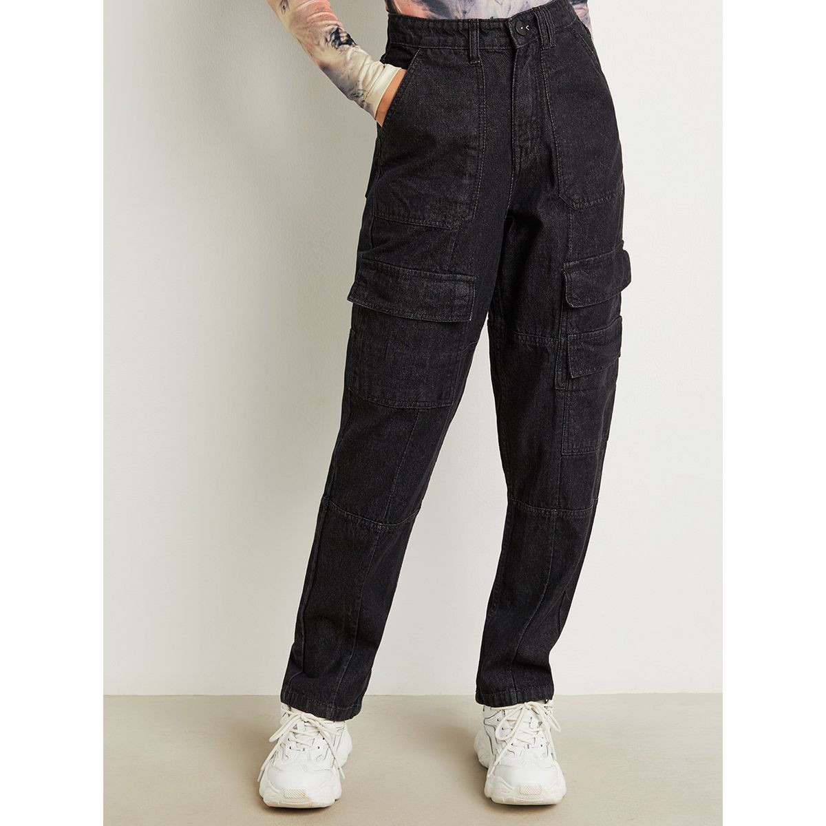 بنطلون جينز بأرجل واسعة وجيوب من ستايلي-women-clothing-bottoms-jeans-image-1