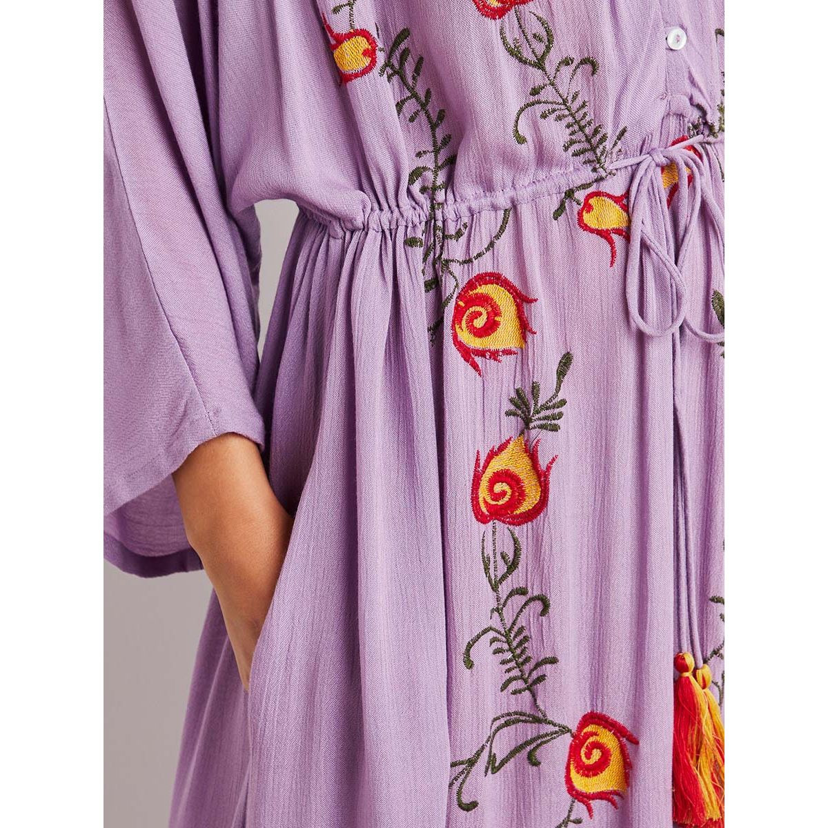 فستان طويل بياقة على شكل V من ستايلي-women-clothing-dresses-image-4