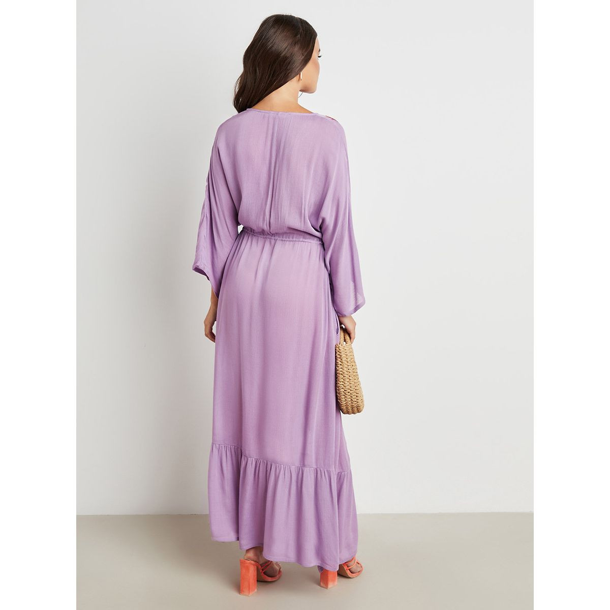 فستان طويل بياقة على شكل V من ستايلي-women-clothing-dresses-image-5
