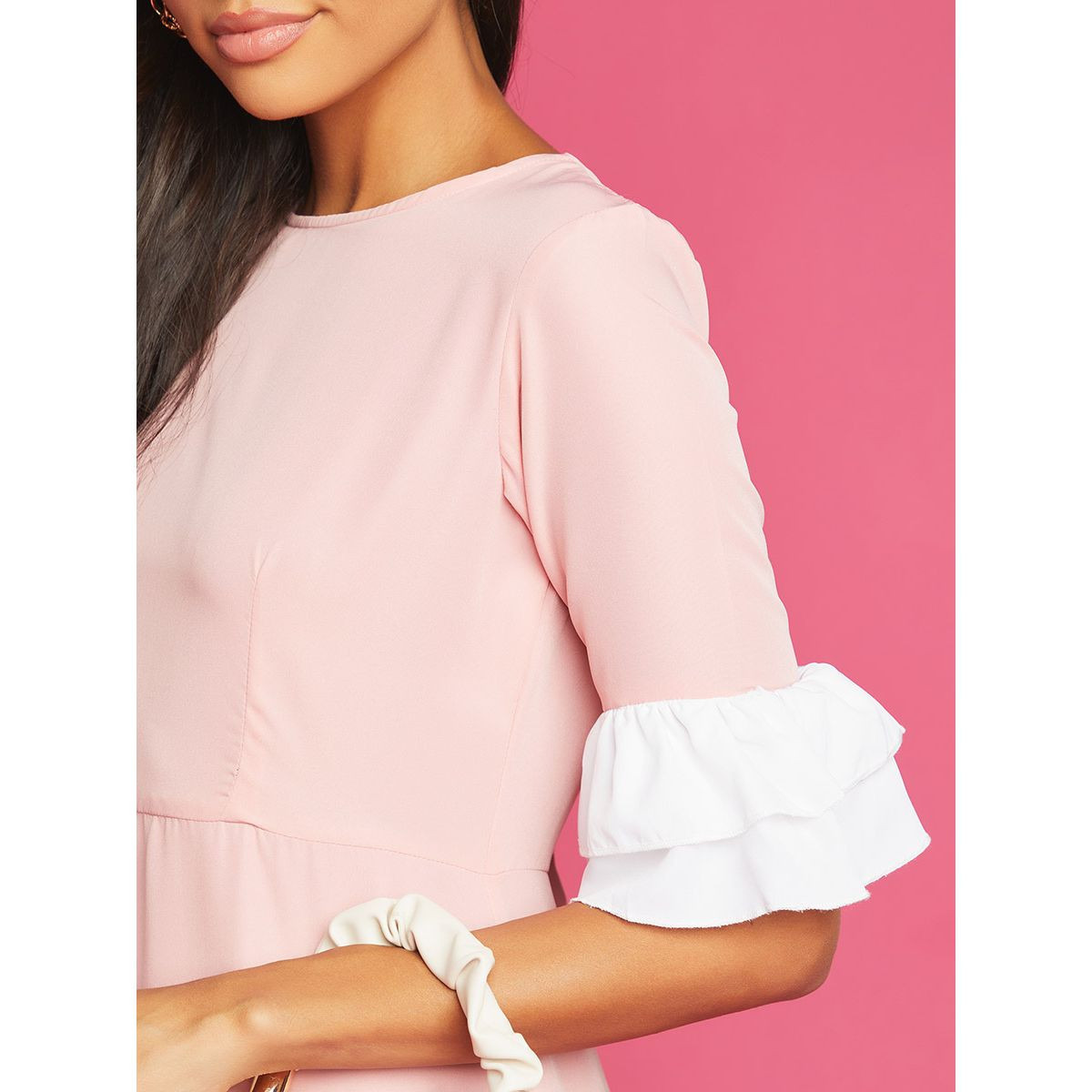 فستان طويل بحافة كشكش من ستايلي-women-clothing-dresses-image-6