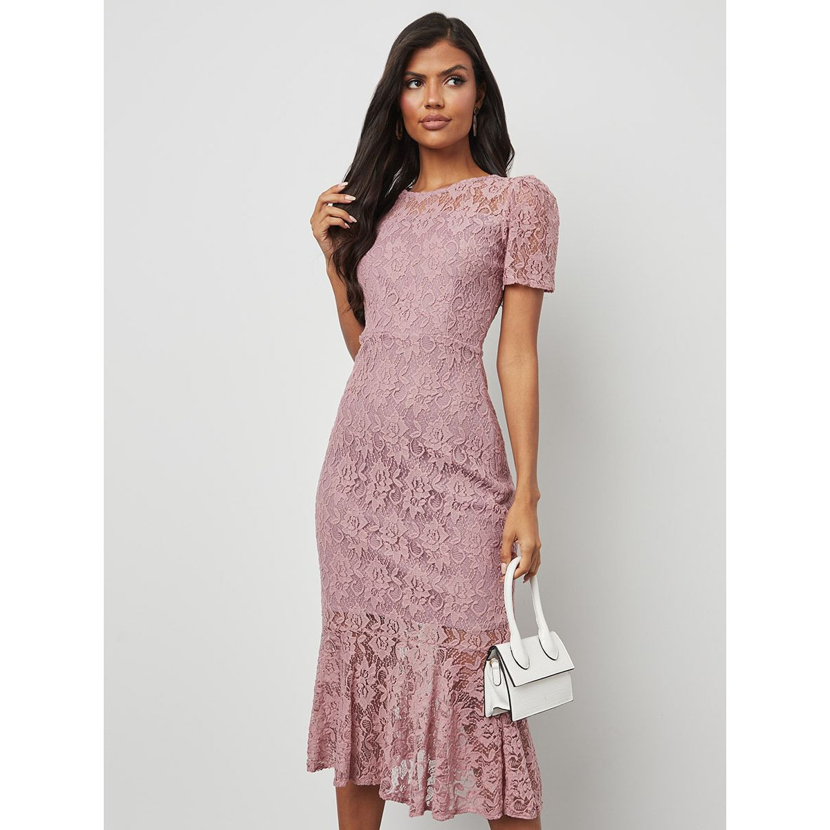 Styli Floral Lace Ruffle Hem Midi Dress-women-clothing-dresses-image-2