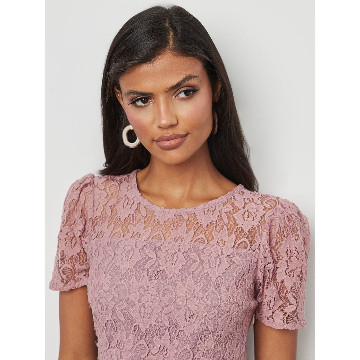 Styli Floral Lace Ruffle Hem Midi Dress-women-clothing-dresses-image-4