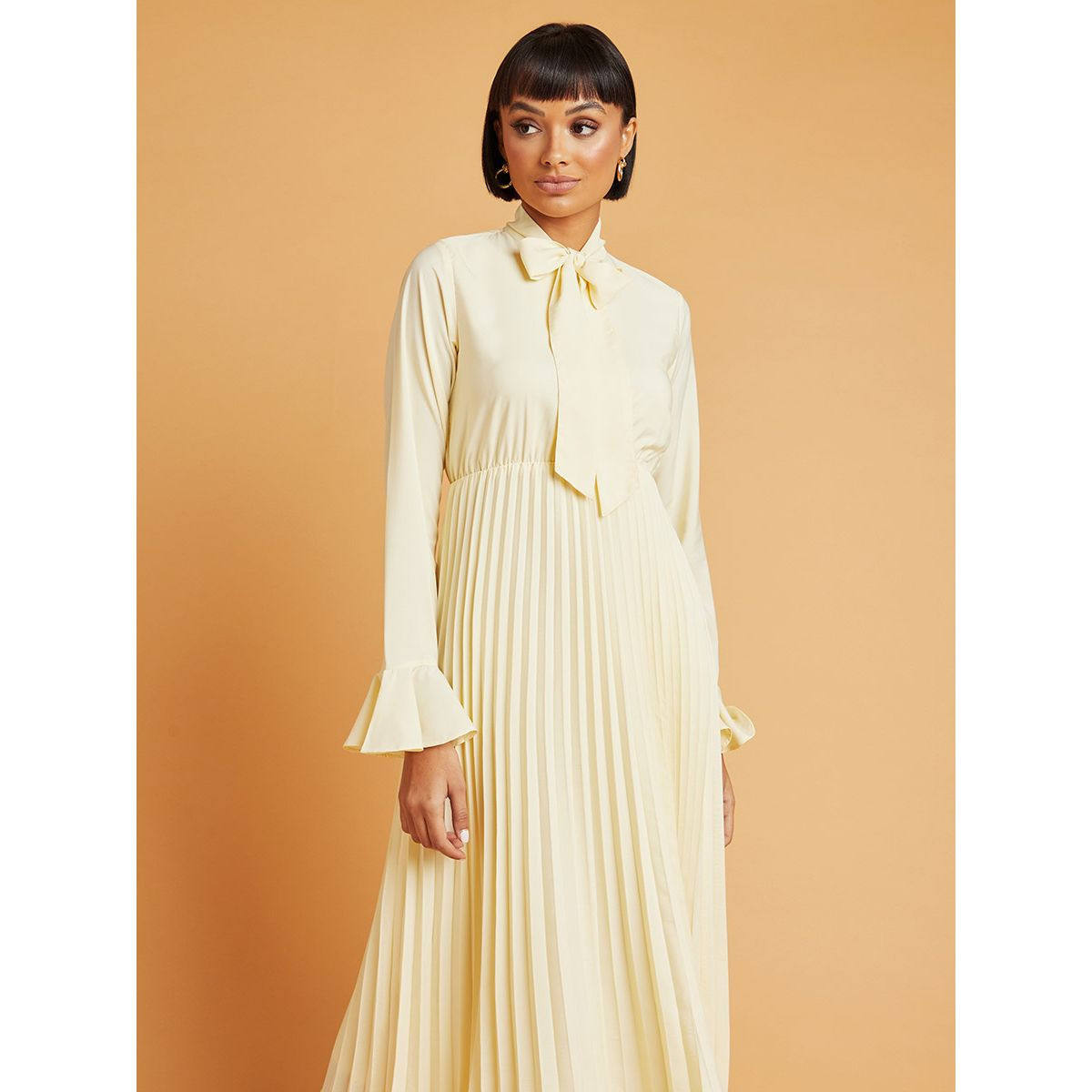 فستان ميدي بحافة واسعة-women-clothing-dresses-image-2