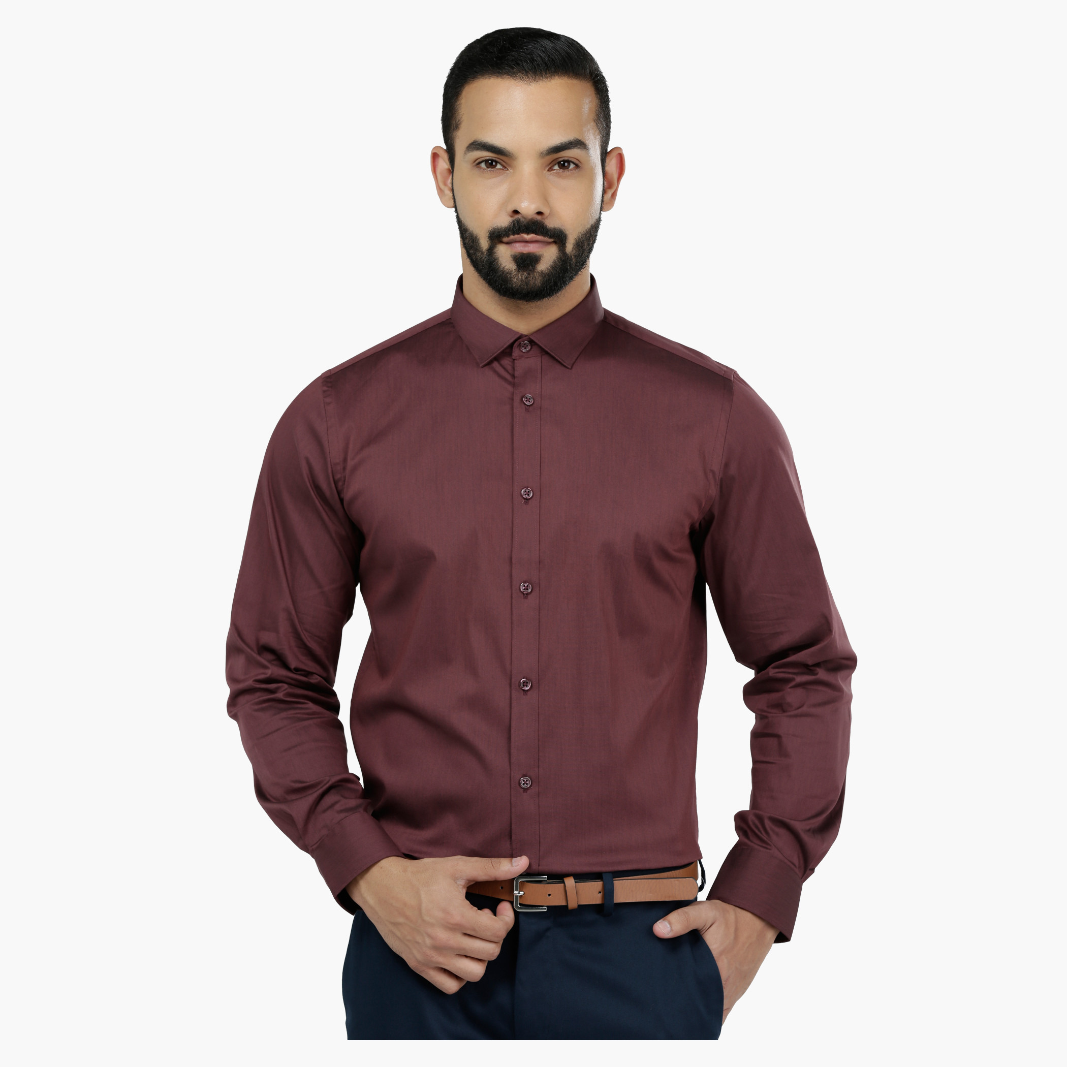 Buy Men s Long Sleeves Body Fit Formal Shirt Online Centrepoint Oman