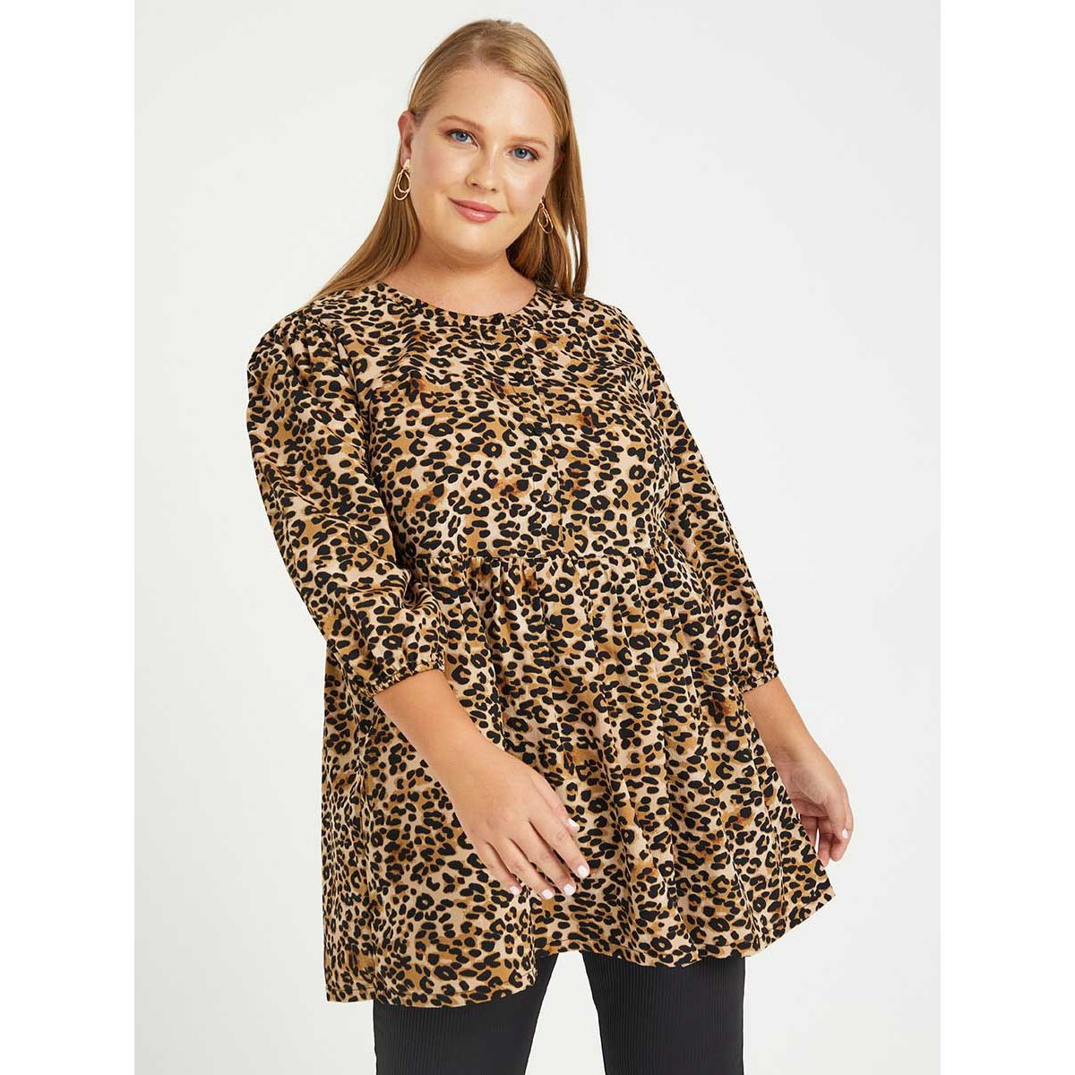 بلوزة بيبلوم بياقة دائرية من ستايلي-women-clothing-shirtsandblouses-blouses-image-1
