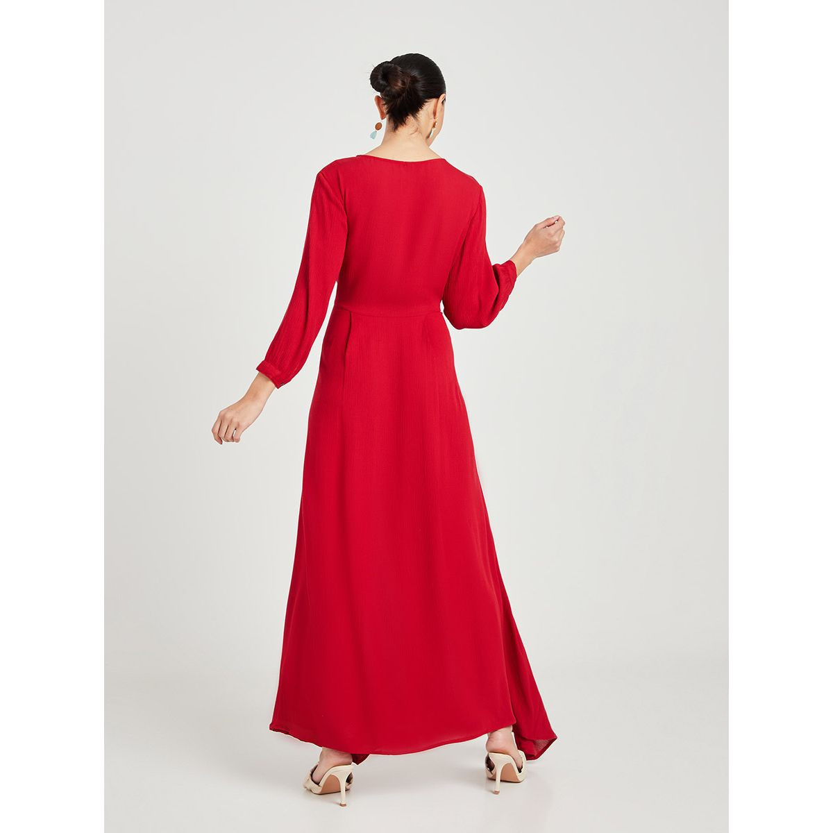 Styli Long Sleeves Round Neck A-Line Maxi Dress-women-clothing-dresses-image-4