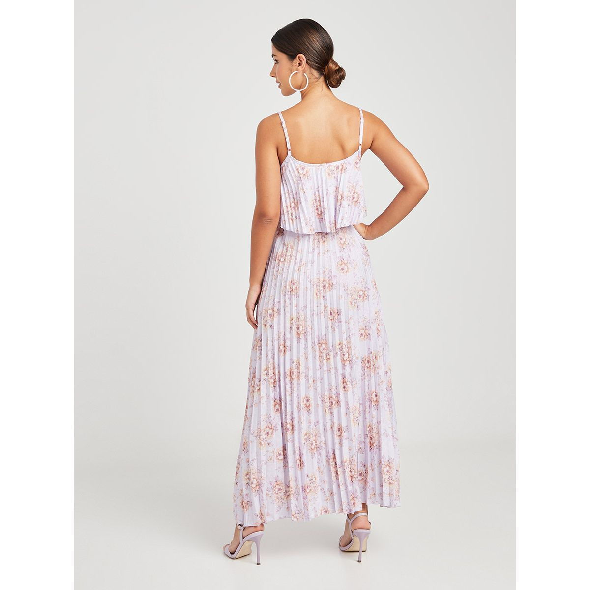 Styli Strappy Floral Print Pleated A-Line Maxi Dress-women-clothing-dresses-image-4