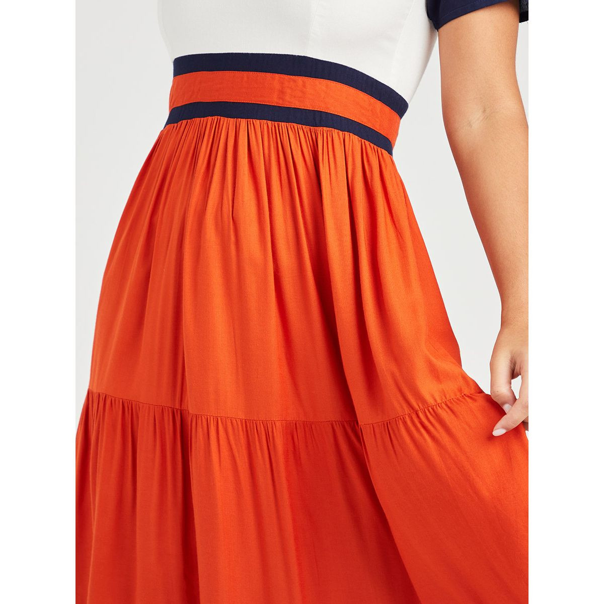 فستان ميدي بنمط كتل الالوان من ستايلي-women-clothing-dresses-image-3