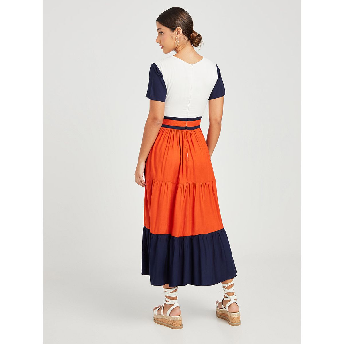 فستان ميدي بنمط كتل الالوان من ستايلي-women-clothing-dresses-image-4