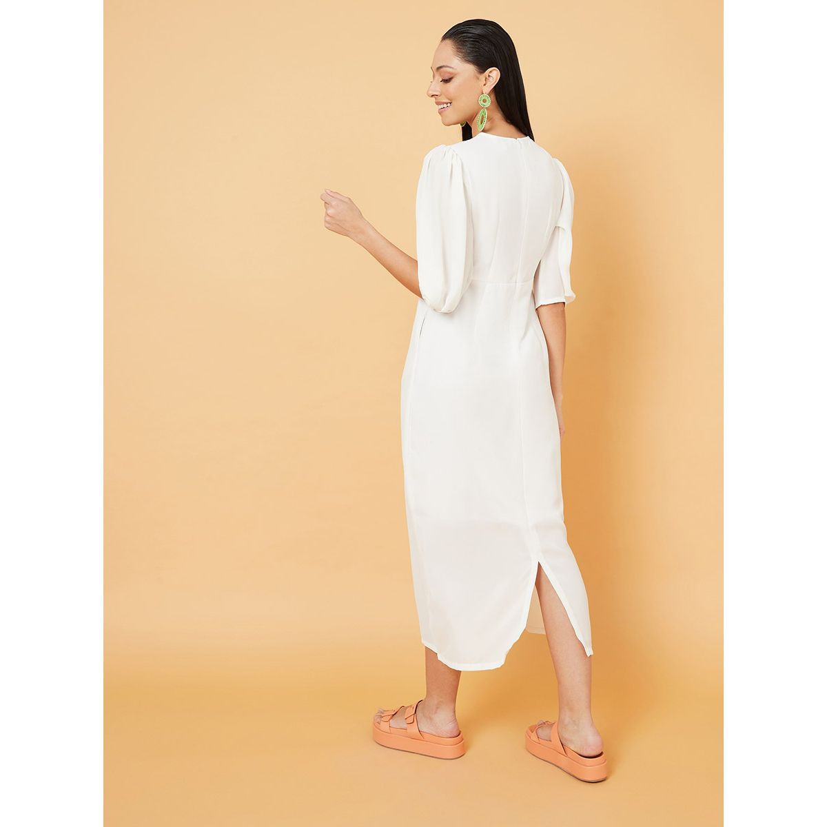 فستان ميدي بياقة دائرية من ستايلي-women-clothing-dresses-image-4