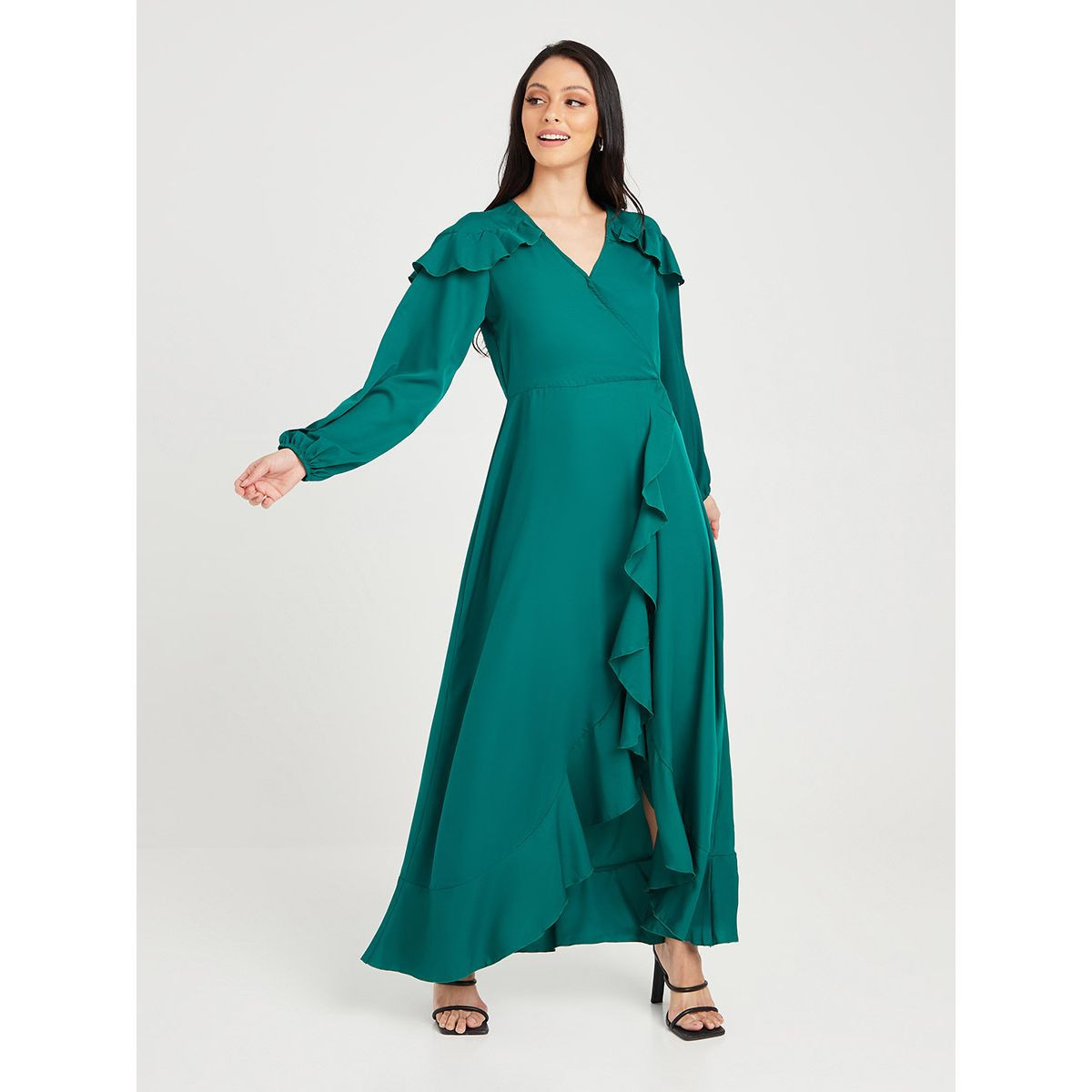 فستان طويل بنمط لف من ستايلي-women-clothing-dresses-image-1