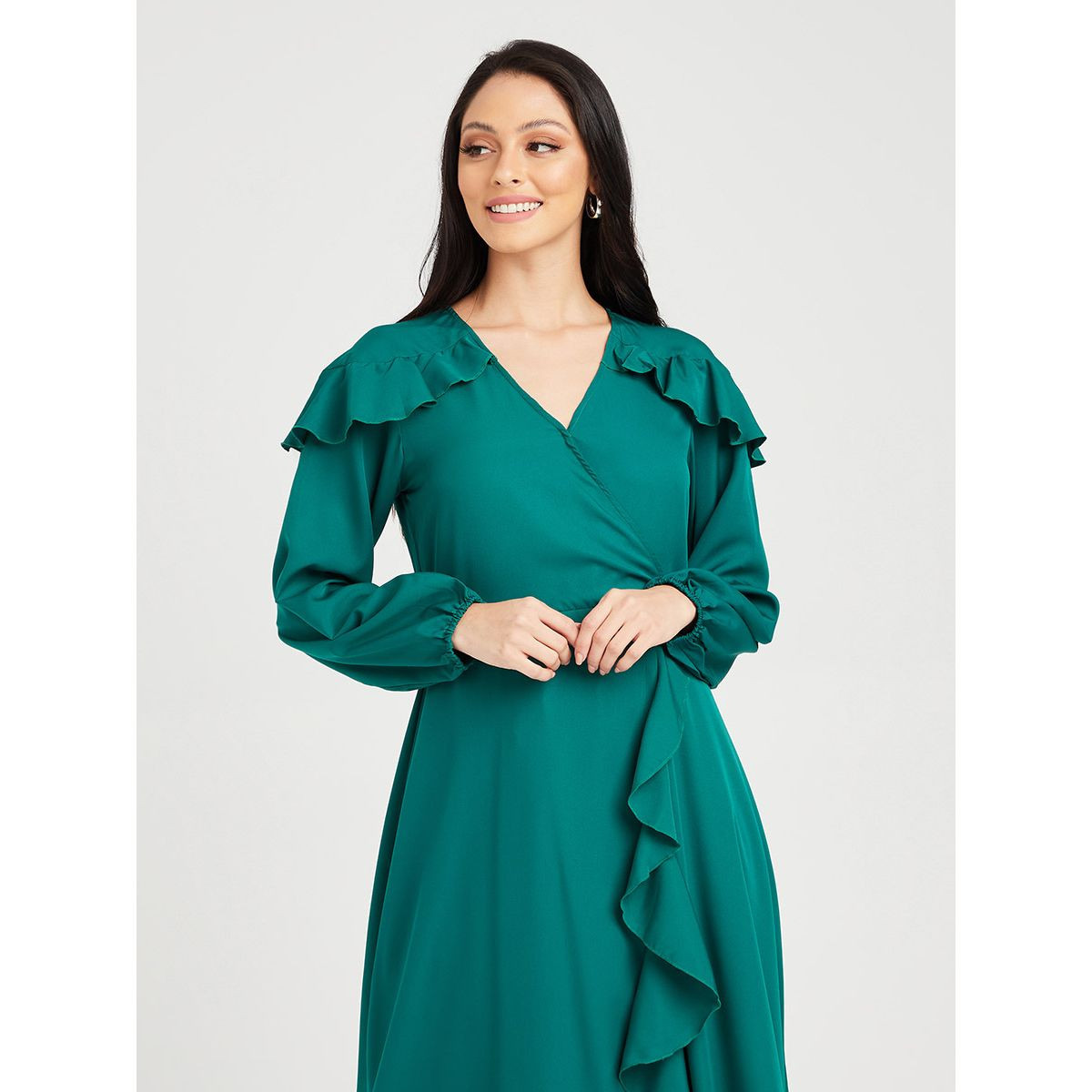 فستان طويل بنمط لف من ستايلي-women-clothing-dresses-image-2