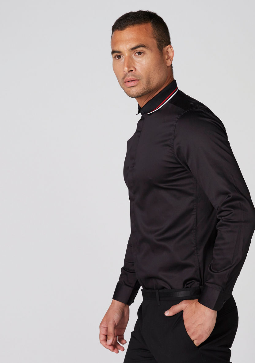 Long Sleeves Shirt with Concealed Placket-Shirts-image-2