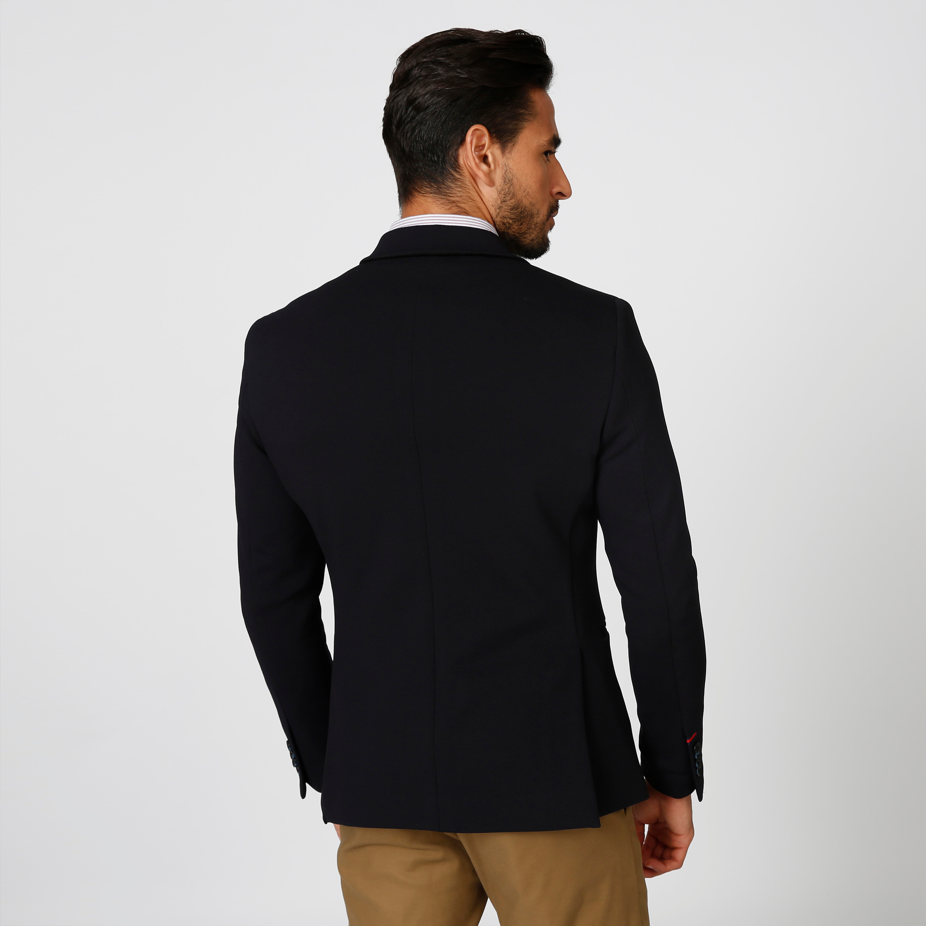 Skinny Fit Textured Jacket with Notched Lapel and Long Sleeves-men-clothing-jacketsandblazers-blazers-image-5