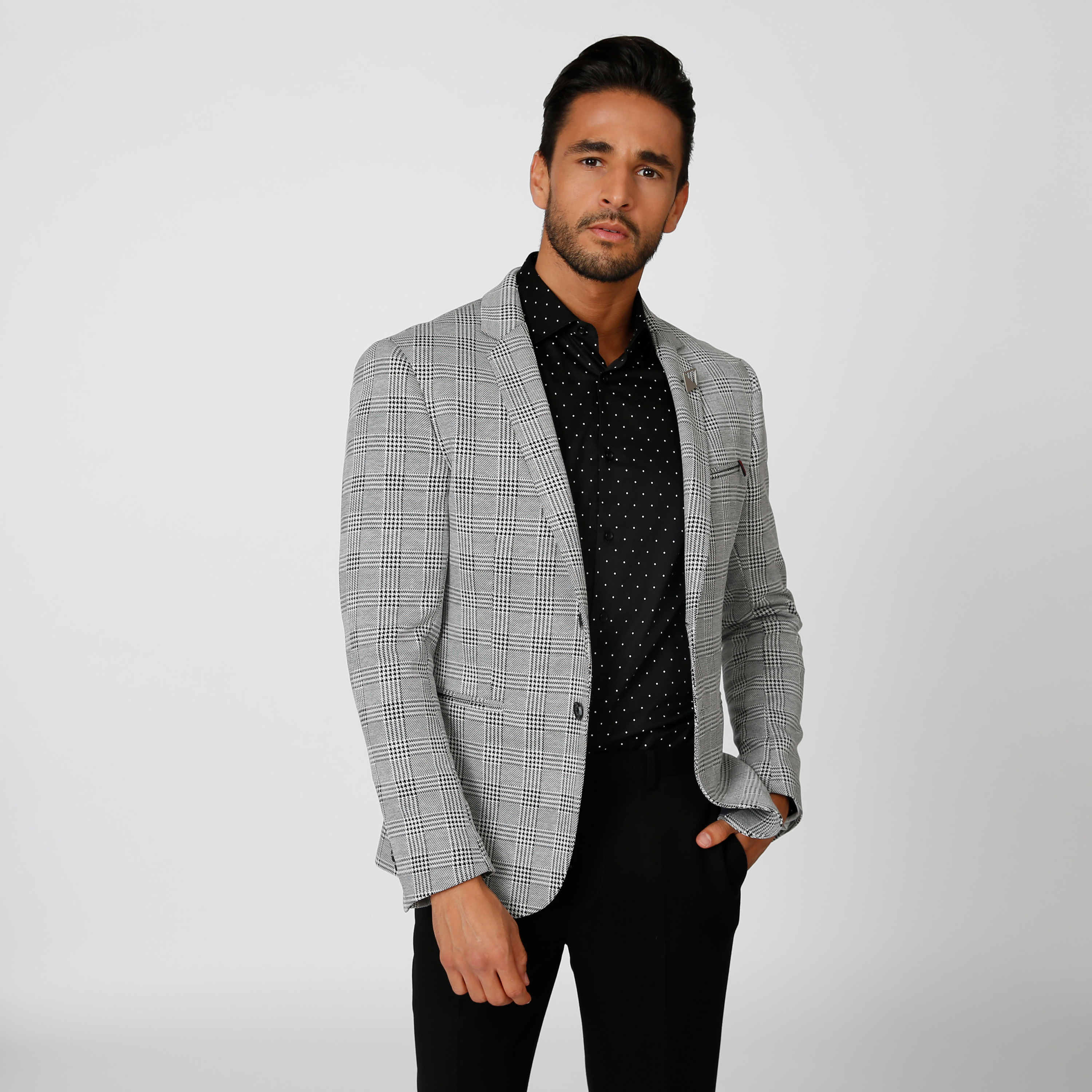 Chequered sale blazer mens