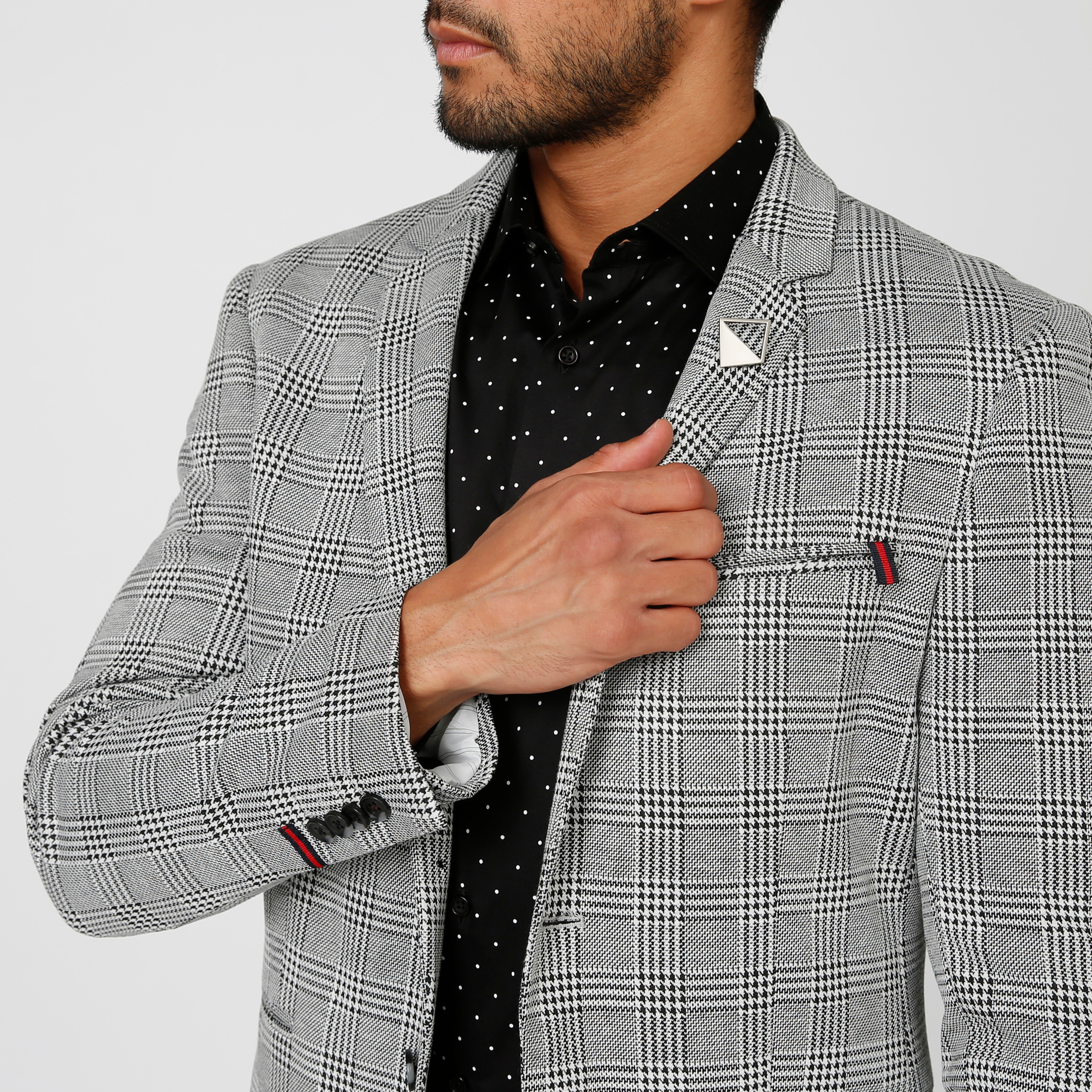 Chequered sale blazer mens