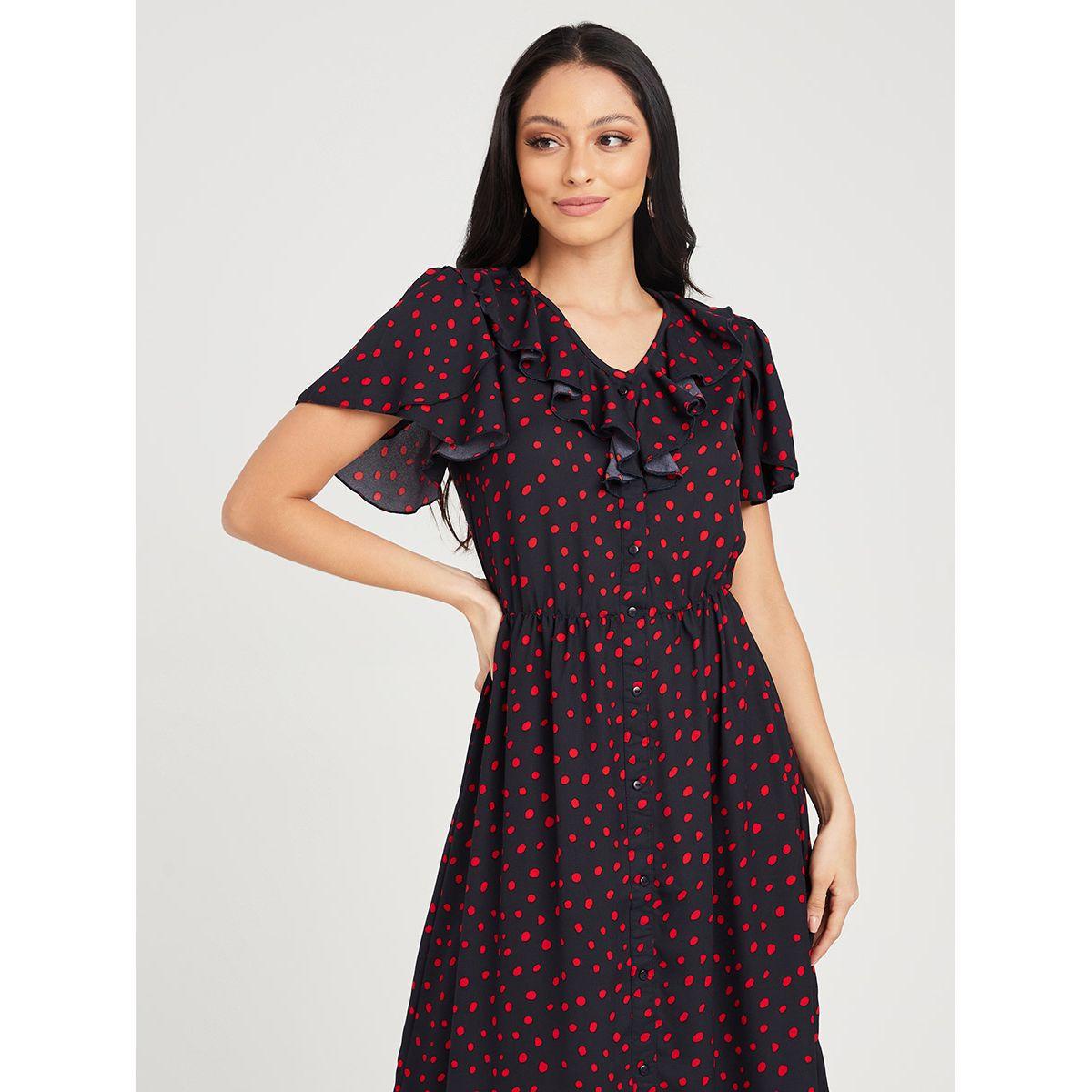 فستان طويل باكمام قصيرة من ستايلي-women-clothing-dresses-image-2