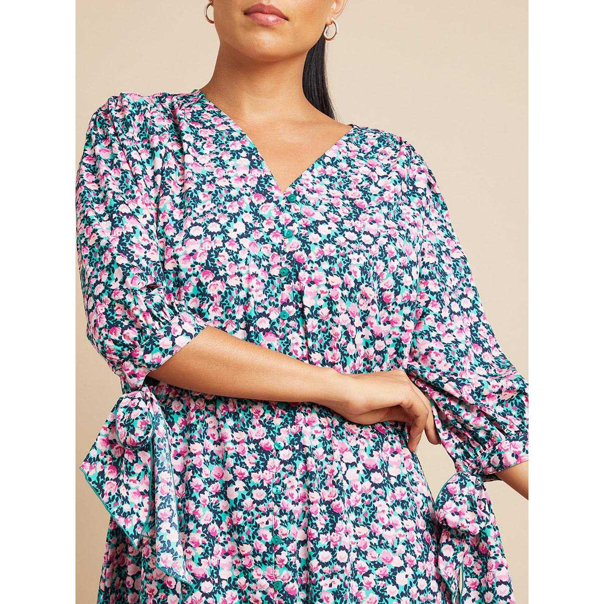 فستان ميدي مطبع بزهور-women-clothing-dresses-image-2