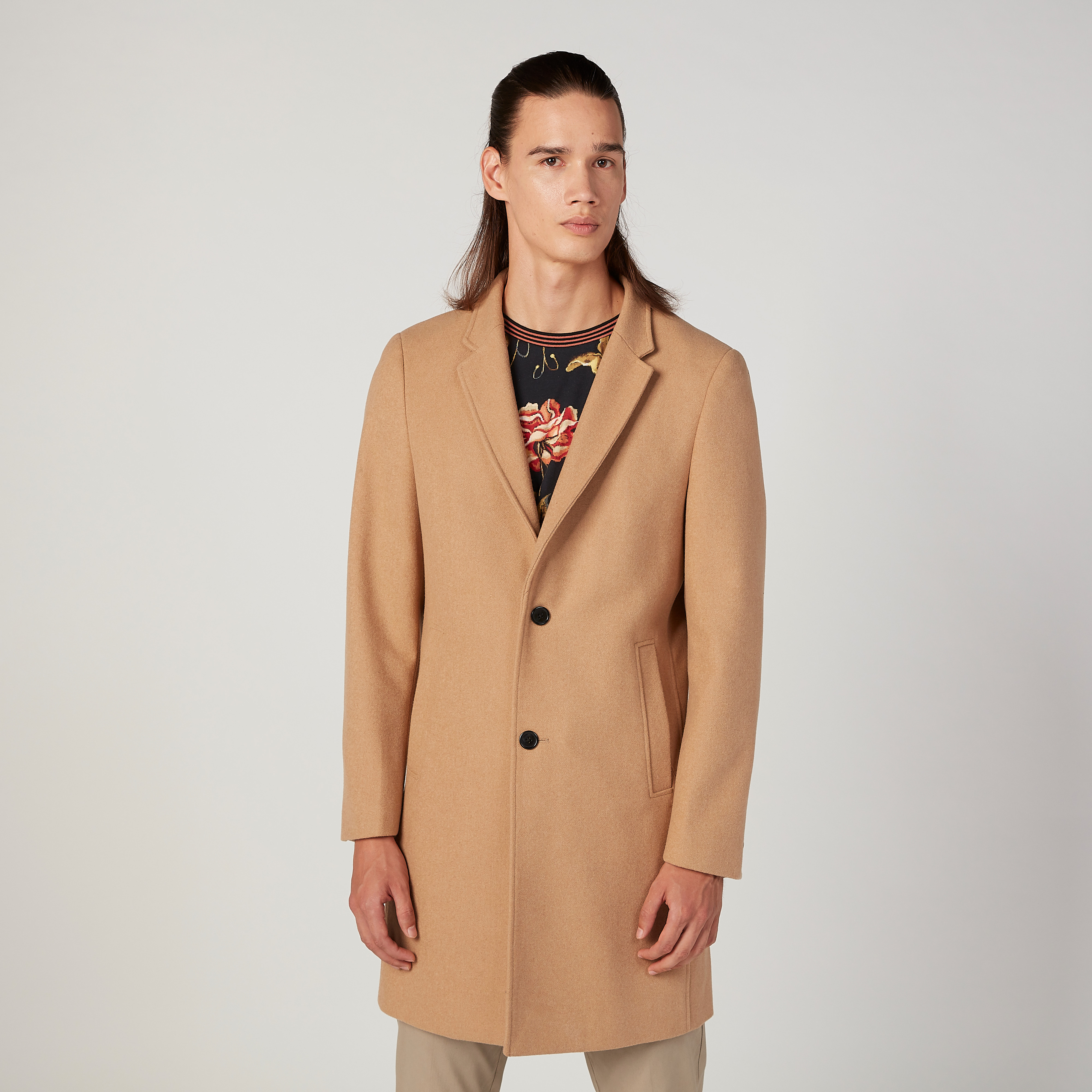 Slim sales fit overcoat