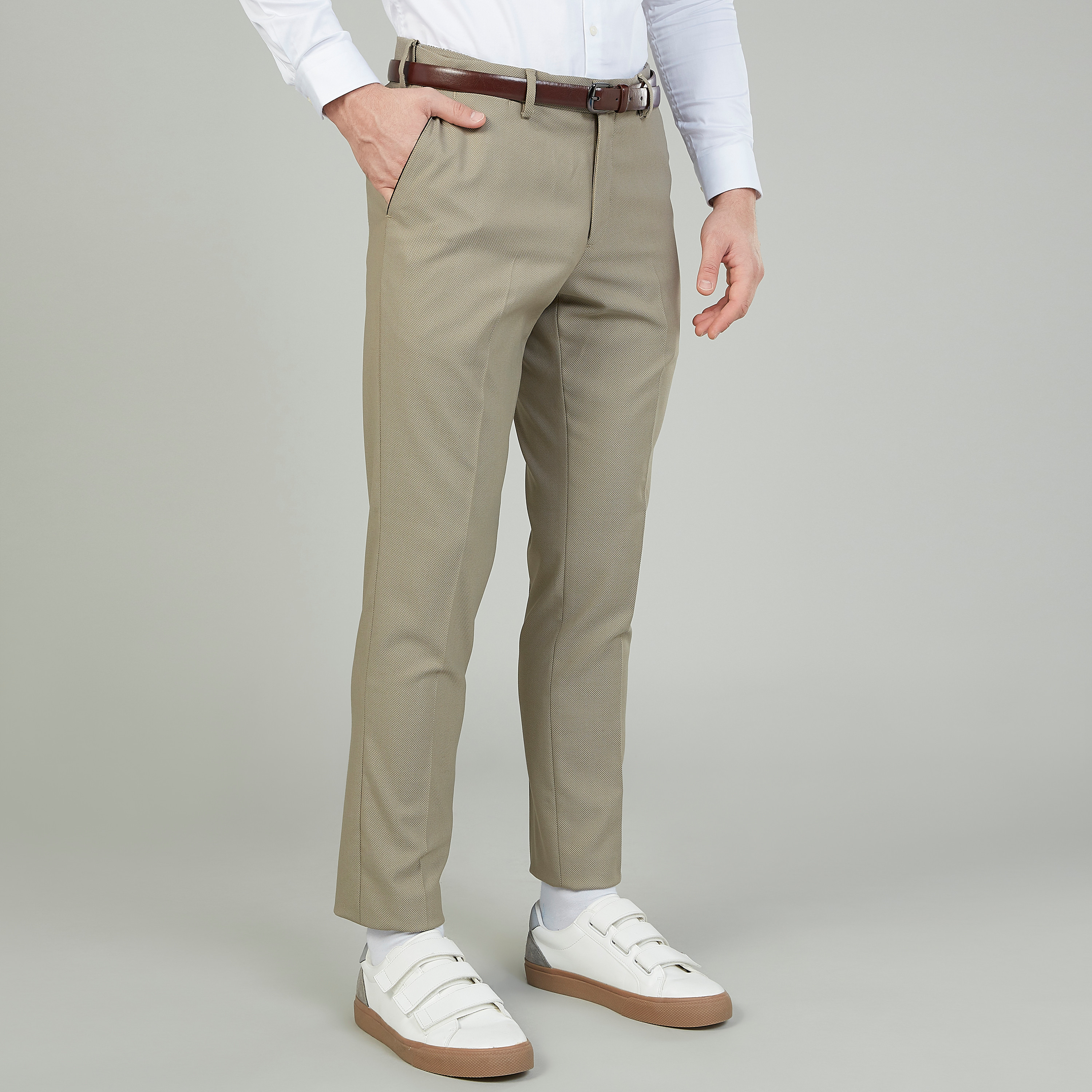 Gucci Black Wool Blend Crepe Straight Leg Trousers Pants GG Belt Loop Size  46 | eBay